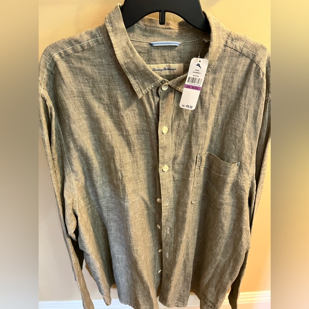 NWT TOMMY BAHAMA LINen SHIRT SZ XXL TALL